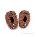 Fleece warm and funny children's floor slippers